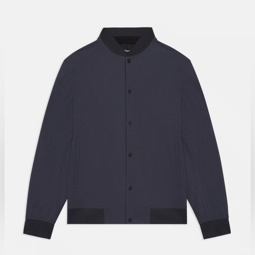 NWT Theory Men’s Murphy Precision Ponte Jacket - Size M, Color Blue